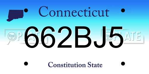 662BJ5 Connecticut License Plate