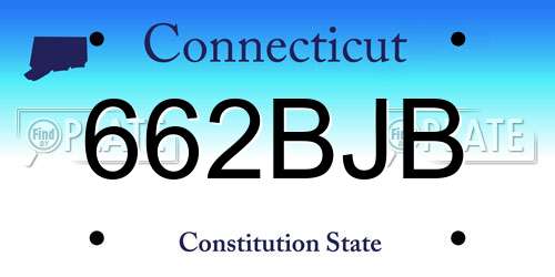662BJB Connecticut License Plate