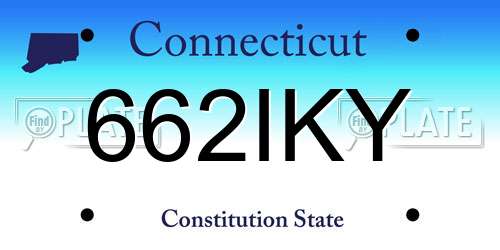 662IKY Connecticut License Plate