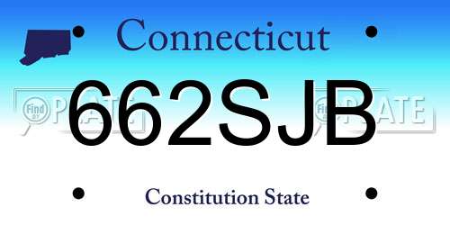 662SJB Connecticut License Plate