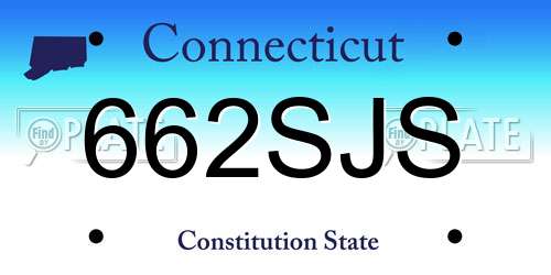 662SJS Connecticut License Plate
