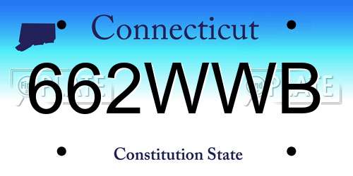 662WWB Connecticut License Plate