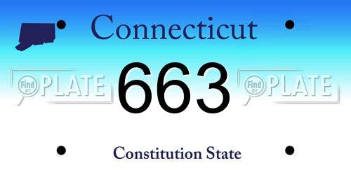 663 Connecticut License Plate