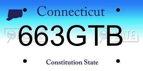 663GTB Connecticut License Plate