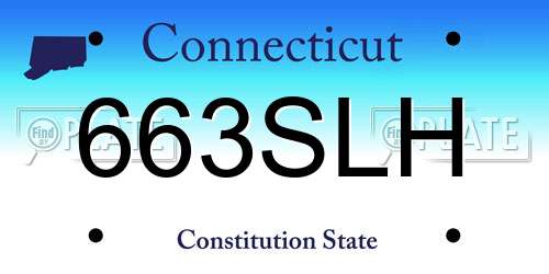 663SLH Connecticut License Plate