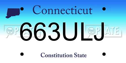 663ULJ Connecticut License Plate