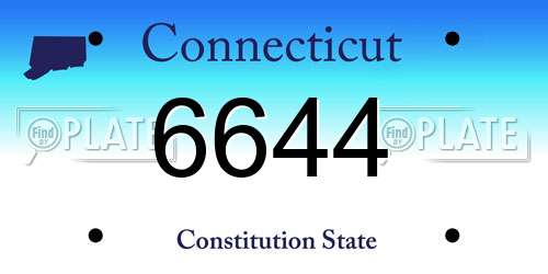 6644 Connecticut License Plate