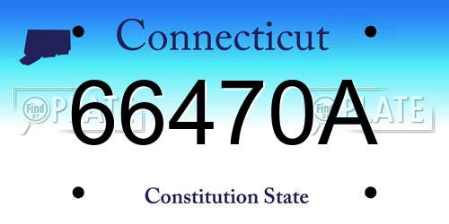 66470A Connecticut License Plate