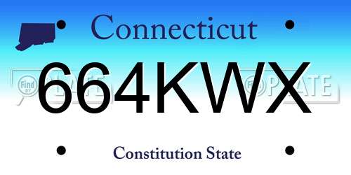 664KWX Connecticut License Plate