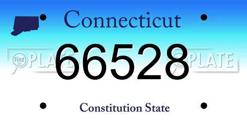 66528 Connecticut License Plate