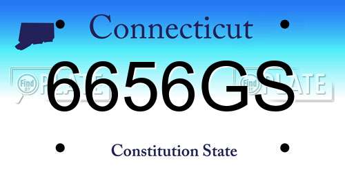 6656GS Connecticut License Plate
