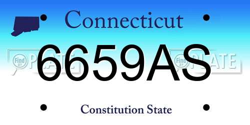6659AS Connecticut License Plate