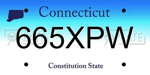 665XPW Connecticut License Plate