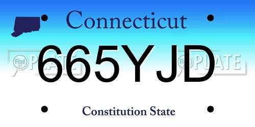 665YJD Connecticut License Plate