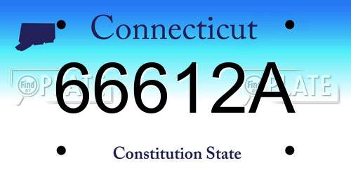 66612A Connecticut License Plate