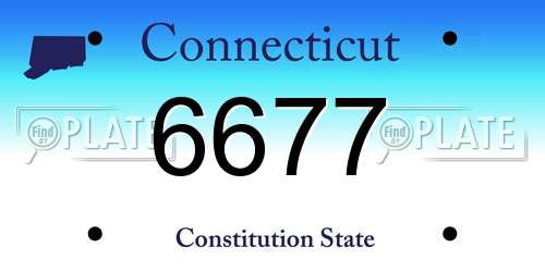 6677 Connecticut License Plate