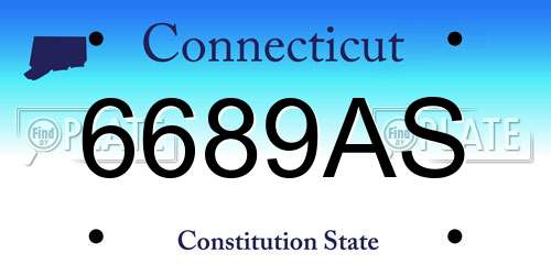 6689AS Connecticut License Plate