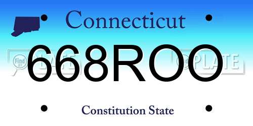 668ROO Connecticut License Plate