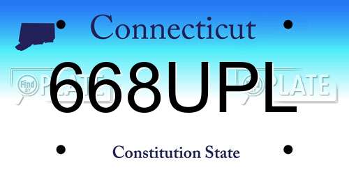 668UPL Connecticut License Plate