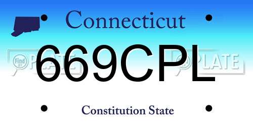 669CPL Connecticut License Plate