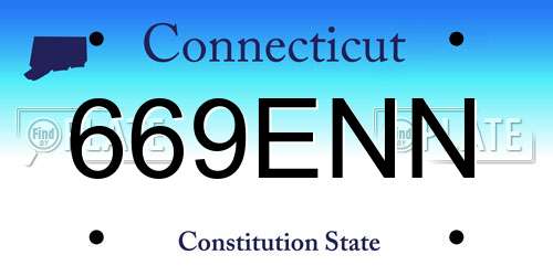 669ENN Connecticut License Plate