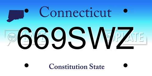 669SWZ Connecticut License Plate