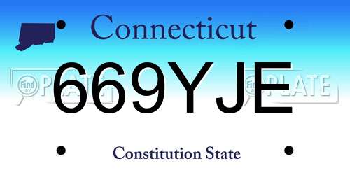 669YJE Connecticut License Plate