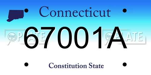 67001A Connecticut License Plate