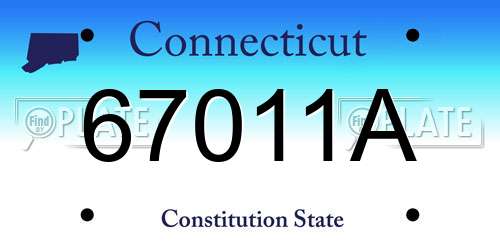 67011A Connecticut License Plate