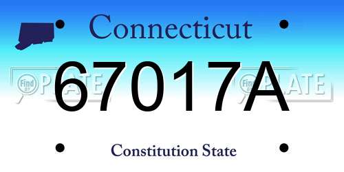 67017A Connecticut License Plate
