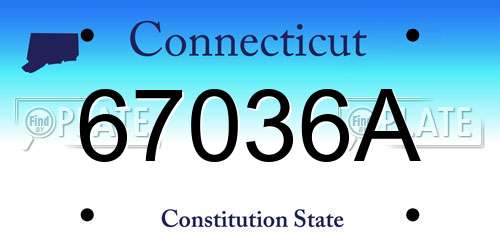 67036A Connecticut License Plate