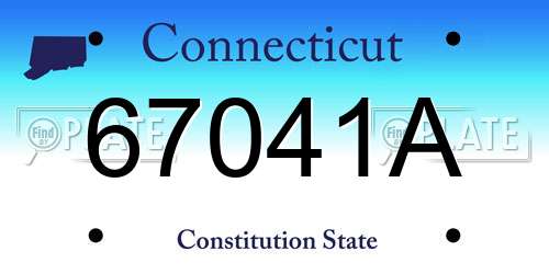 67041A Connecticut License Plate