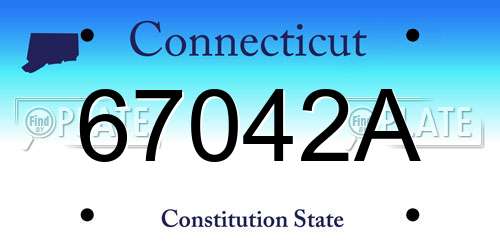 67042A Connecticut License Plate