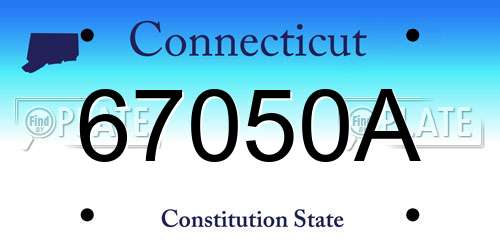 67050A Connecticut License Plate
