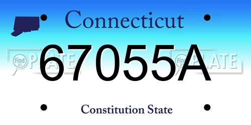 67055A Connecticut License Plate