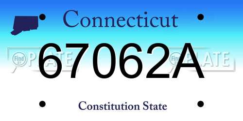 67062A Connecticut License Plate