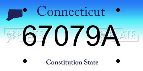 67079A Connecticut License Plate