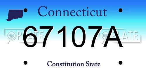 67107A Connecticut License Plate