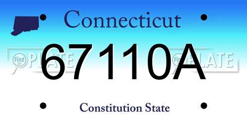 67110A Connecticut License Plate