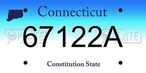 67122A Connecticut License Plate