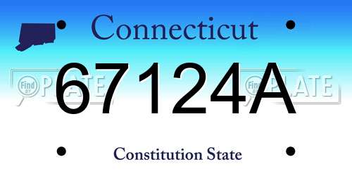 67124A Connecticut License Plate