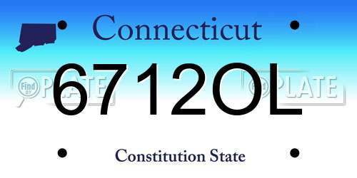 6712OL Connecticut License Plate