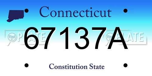 67137A Connecticut License Plate