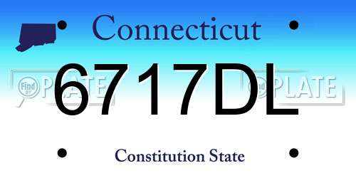 6717DL Connecticut License Plate