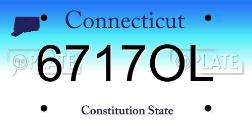 6717OL Connecticut License Plate