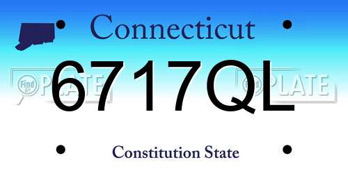 6717QL Connecticut License Plate
