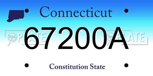 67200A Connecticut License Plate