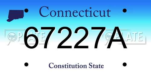 67227A Connecticut License Plate