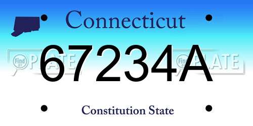 67234A Connecticut License Plate