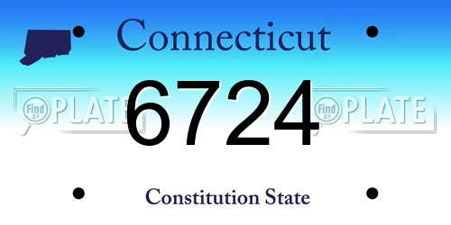 6724 Connecticut License Plate